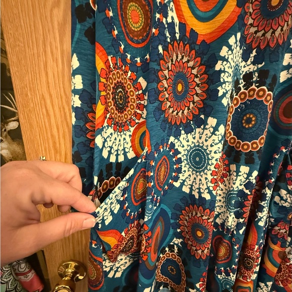 Machine Multicolor Patterned Fabric - Picture 2 of 3